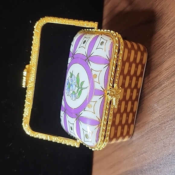 Other - Ceramic Picnic Basket trinket box